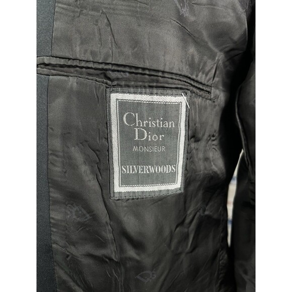 Christian Dior Tuxedo Jacket Vintage Suit Blazer Playboy Smoking Coat Mens 42L - Picture 9 of 12